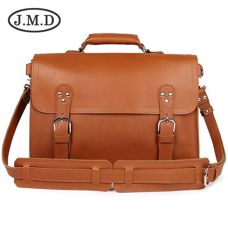 Men's Vintage Leather Vegetable Tanned Computer Large Men's Briefcases