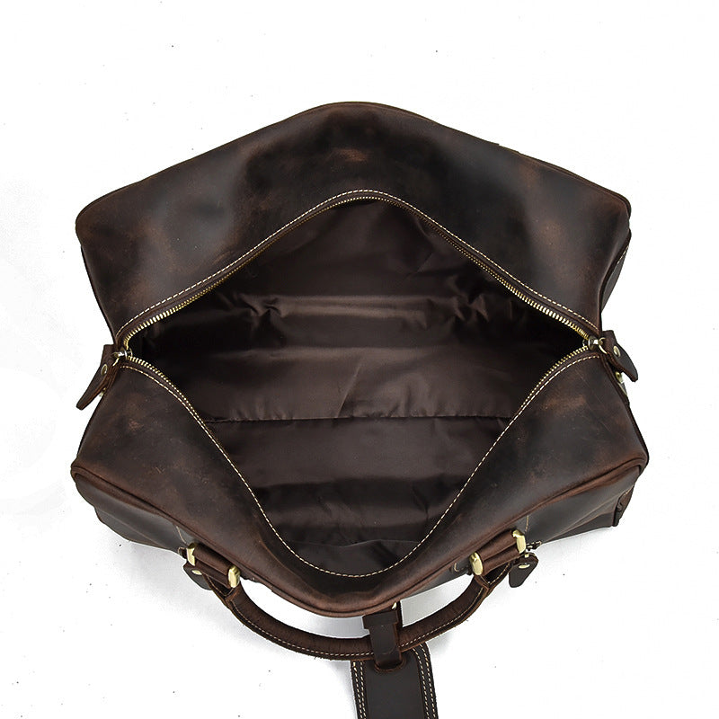Leather Vintage Crazy Horse Large Capacity Travel Bags
