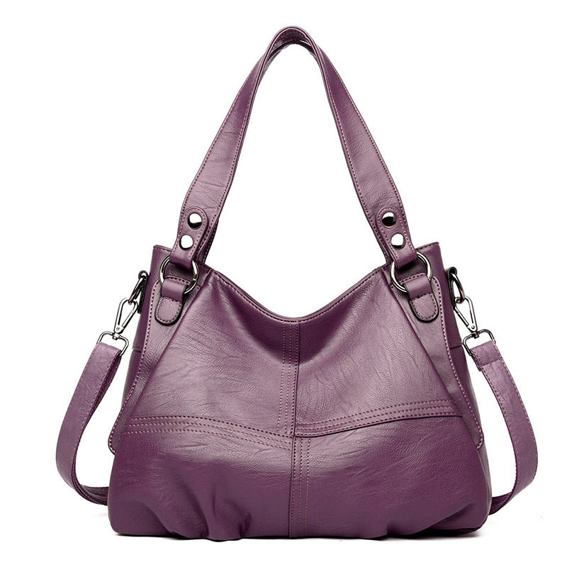 Women's Retro Mom Large Capacity Soft Leather Handbags