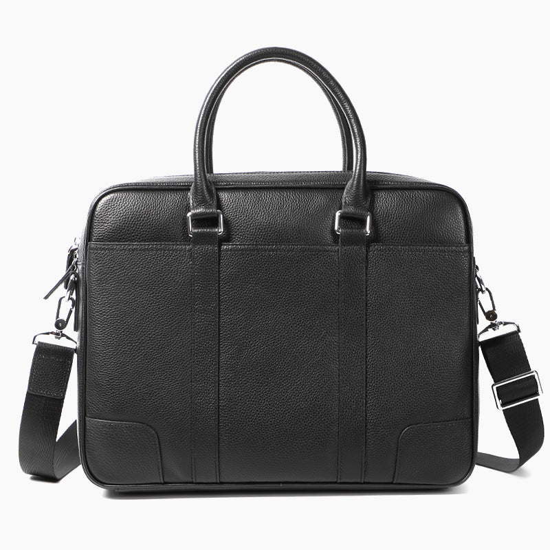 Men's Leather Horizontal First Layer Cowhide Computer Men's Briefcases