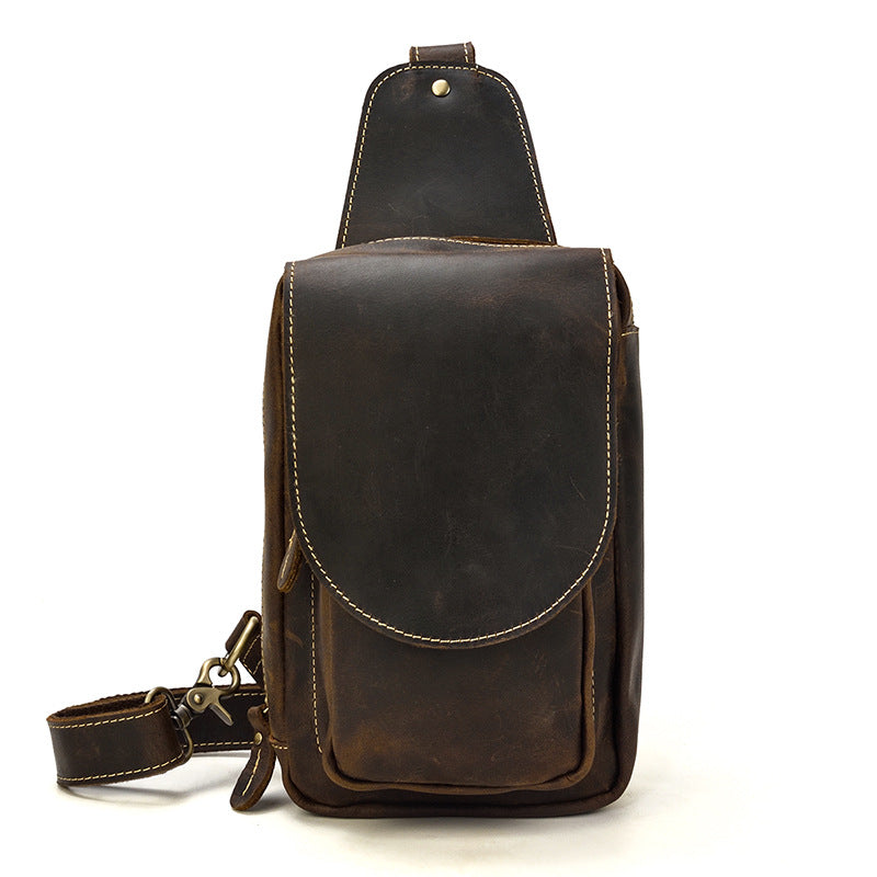 Men's Horse First Layer Cowhide Can Be Men's Chest Bags