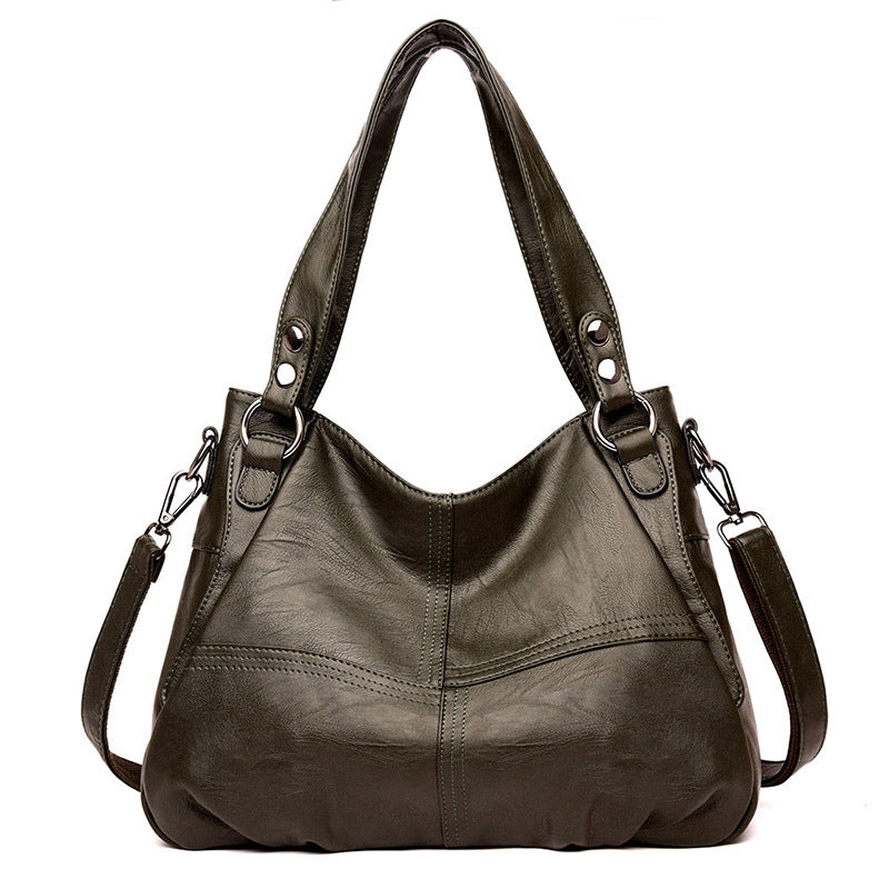 Women's Retro Mom Large Capacity Soft Leather Handbags