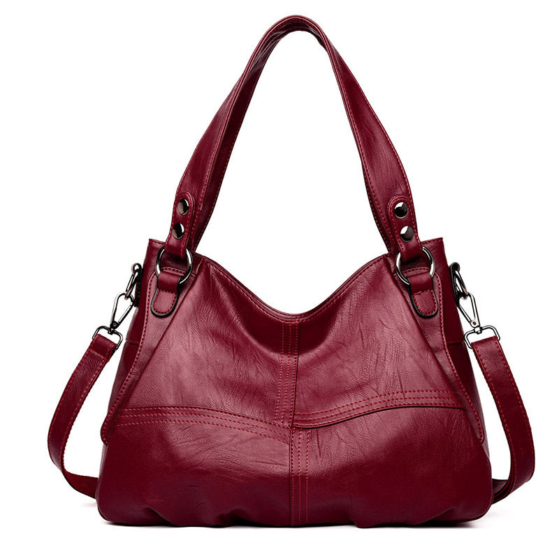 Women's Retro Mom Large Capacity Soft Leather Handbags