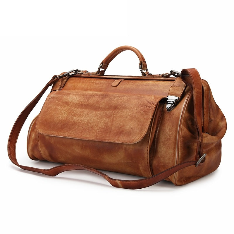 Men's First Layer Cowhide Business One Short Travel Bags