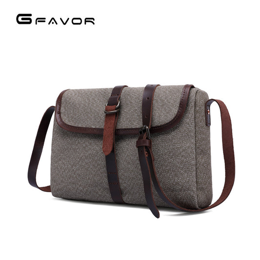 Women's & Men's & Canvas Horizontal Vintage Pepper Salt Men's Messenger Bags