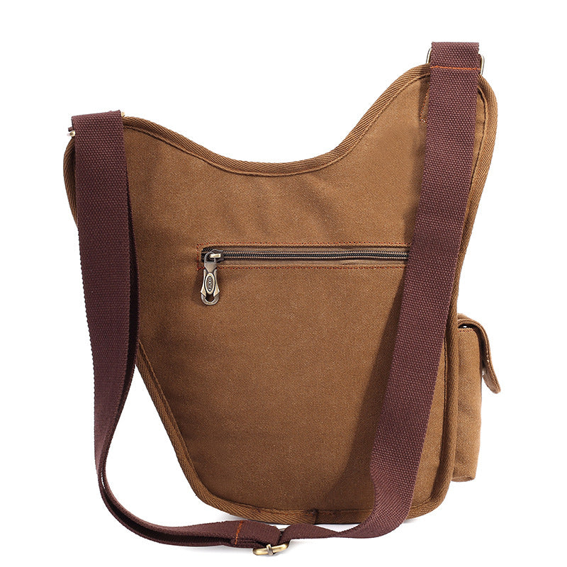 Men's Canvas One Retro With Leather Men's Chest Bags