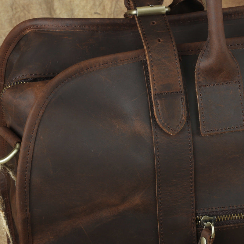 Women's & Men's & First Layer Cowhide Retro Crazy Horse Travel Bags