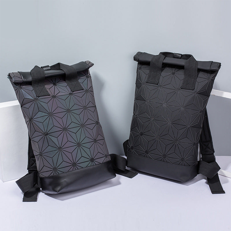 Women's & Men's & Geometric Rhombus Large Capacity Fitness Backpacks