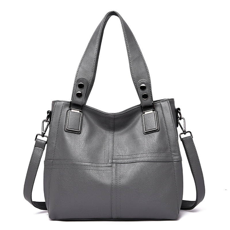 Women's Soft Leather Fashion Mom Large Capacity Shoulder Bags