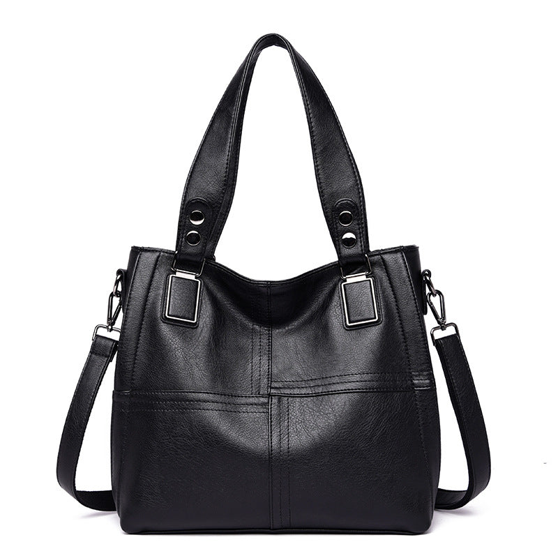 Women's Soft Leather Fashion Mom Large Capacity Shoulder Bags