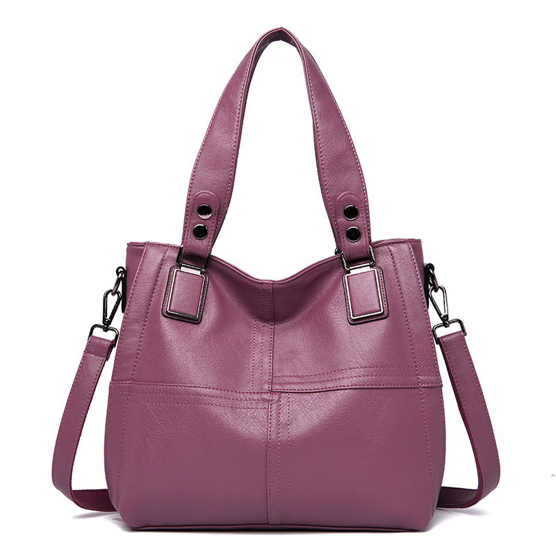 Women's Soft Leather Fashion Mom Large Capacity Shoulder Bags