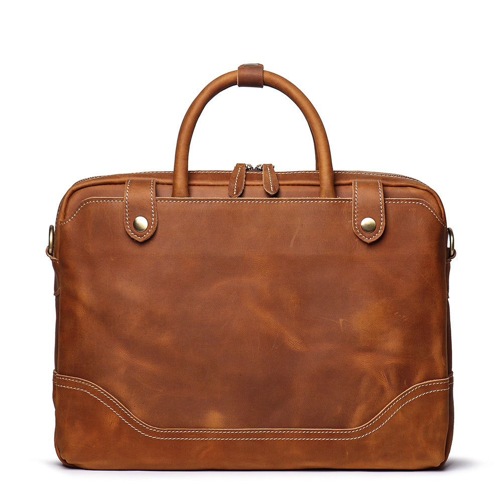 Women's & Men's & First Layer Leather Genuine Computer Men's Handbags