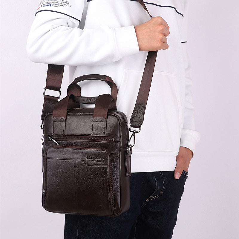 Men's Business Large Capacity Genuine Leather Men's Messenger Bags