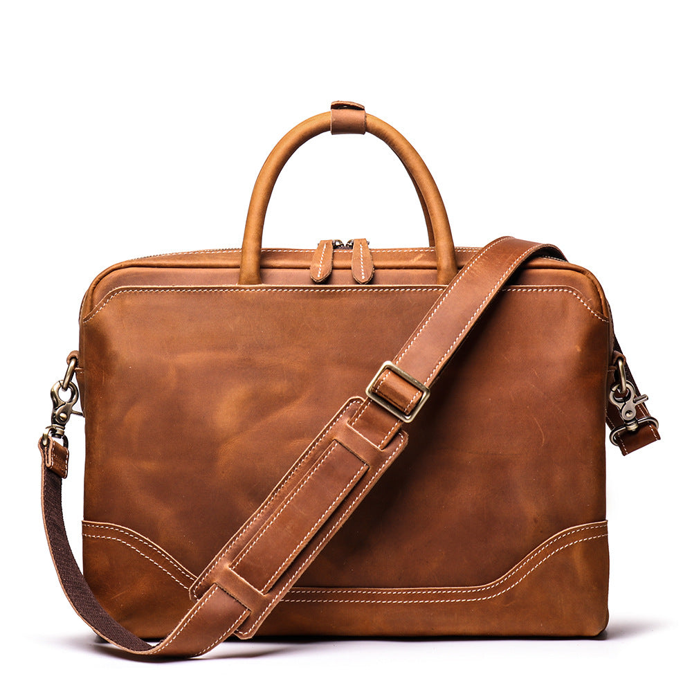 Women's & Men's & First Layer Leather Genuine Computer Men's Handbags