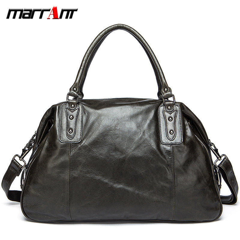 Leather Vintage Genuine Short Business Trip Travel Bags