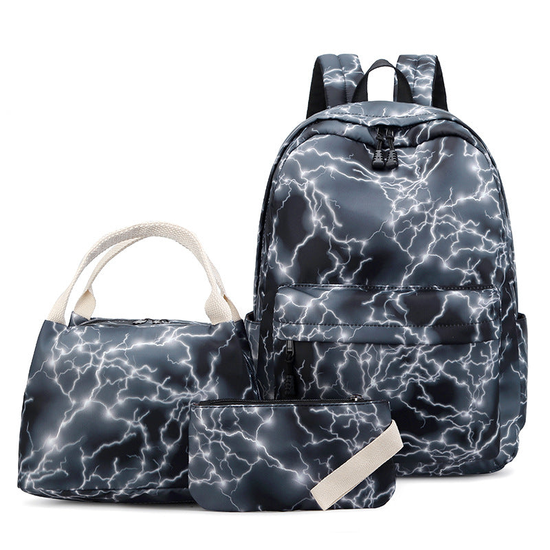 Three-piece Set Unisex Korean Style Printed Starry Elementary School Students' Schoolbags