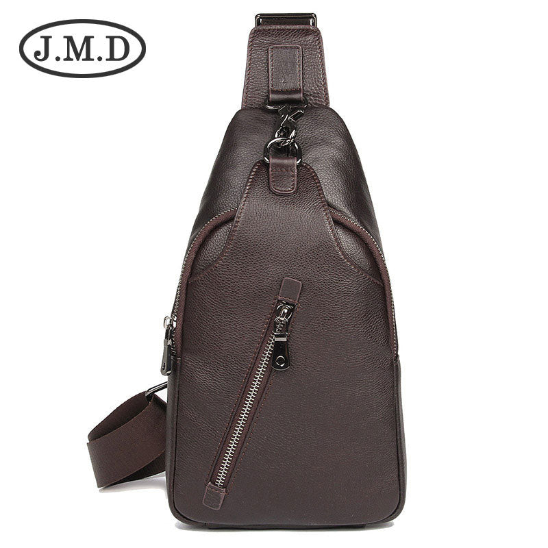 Men's Leisure Leather First Layer Cowhide Source Men's Chest Bags