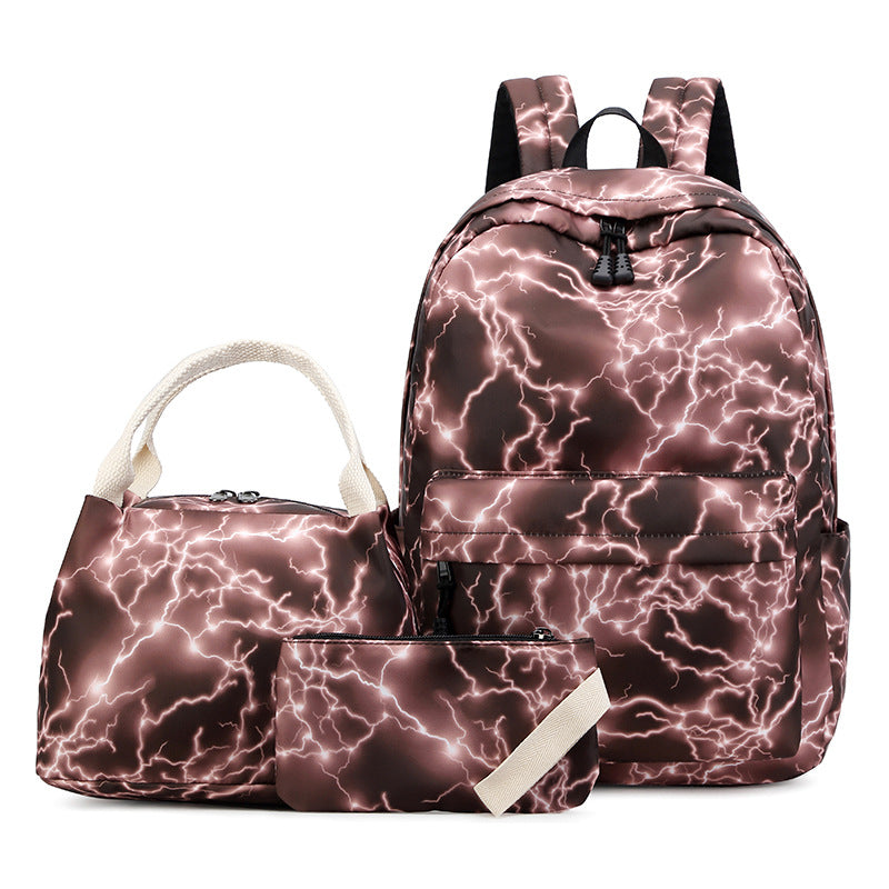 Three-piece Set Unisex Korean Style Printed Starry Elementary School Students' Schoolbags