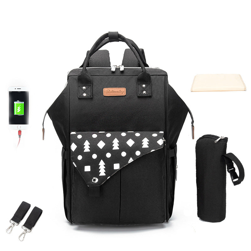 Mummy Waterproof Mother Printed Set Diaper Bags