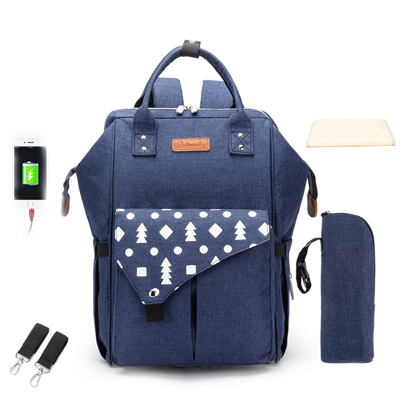 Mummy Waterproof Mother Printed Set Diaper Bags