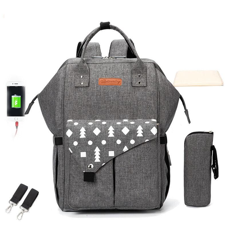 Mummy Waterproof Mother Printed Set Diaper Bags
