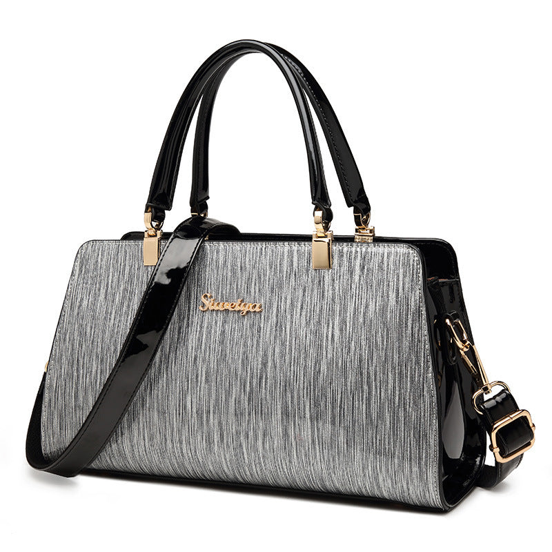 Women's Summer Fashion Mom Genuine Leather Patent Handbags