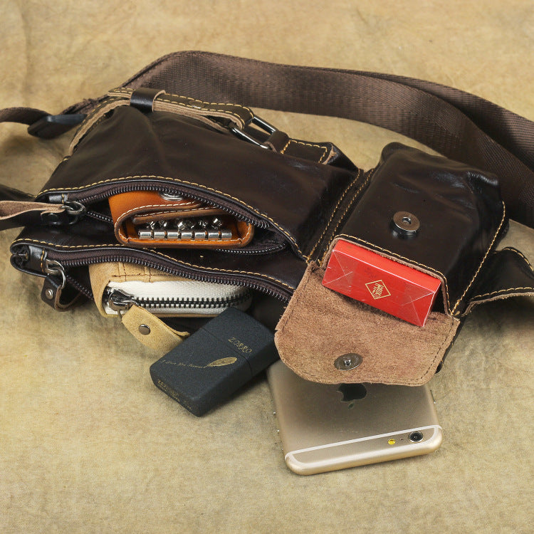 Women's & Men's & Leather Retro Oily Mobile Bags