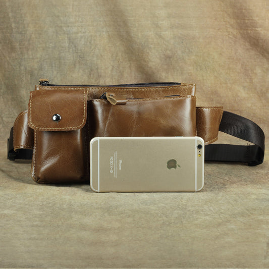 Women's & Men's & Leather Retro Oily Mobile Bags