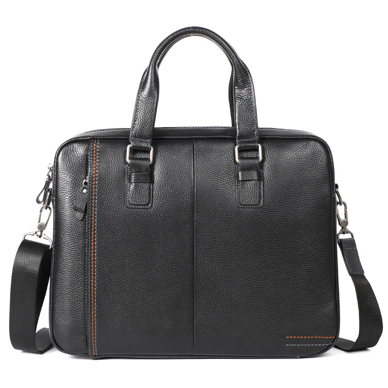 Men's First Layer Cowhide Genuine Leather Computer Men's Briefcases
