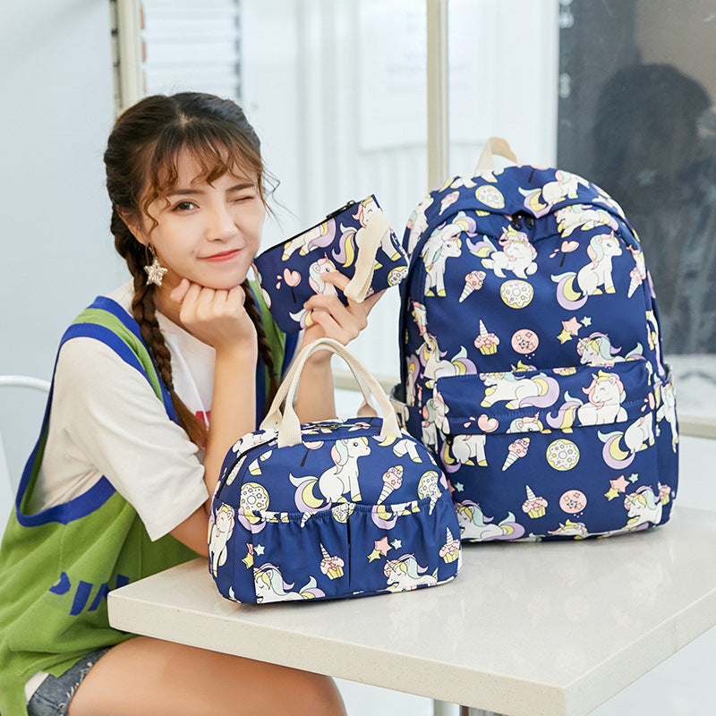 Children's Burden Reduction Large Capacity Cartoon Three-piece Elementary School Students' Schoolbags