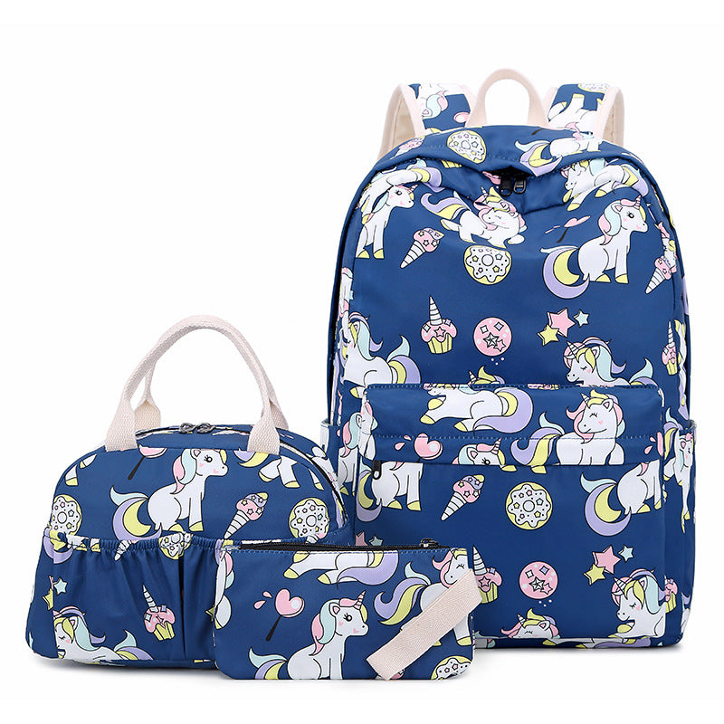 Children's Burden Reduction Large Capacity Cartoon Three-piece Elementary School Students' Schoolbags