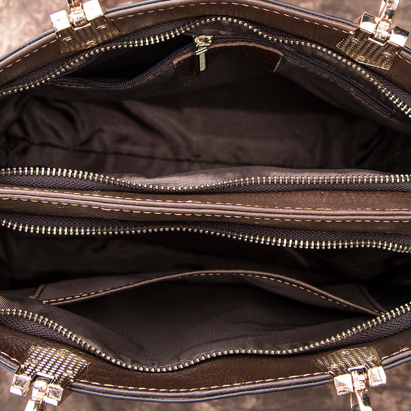 Women's Genuine Leather Vintage Top Layer Big Handbags