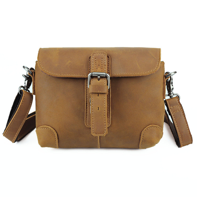 Men's Crazy Horse Leather Genuine First Layer Men's Shoulder Bags