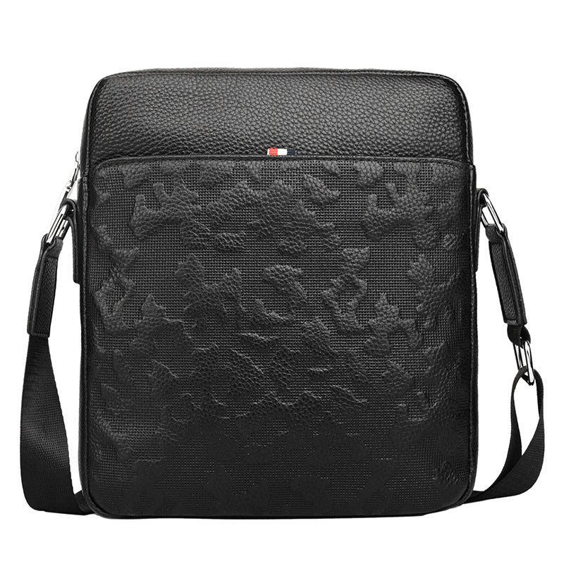 Men's First Layer Cowhide Leather Waterproof Hard-wearing Men's Shoulder Bags