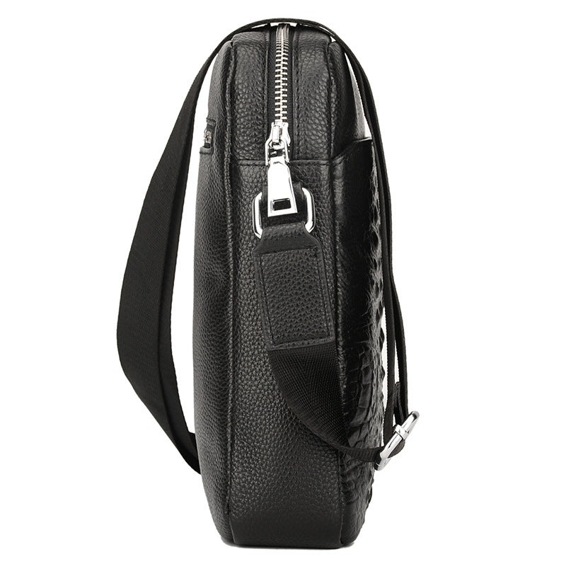 Men's First Layer Cowhide Leather Waterproof Hard-wearing Men's Shoulder Bags