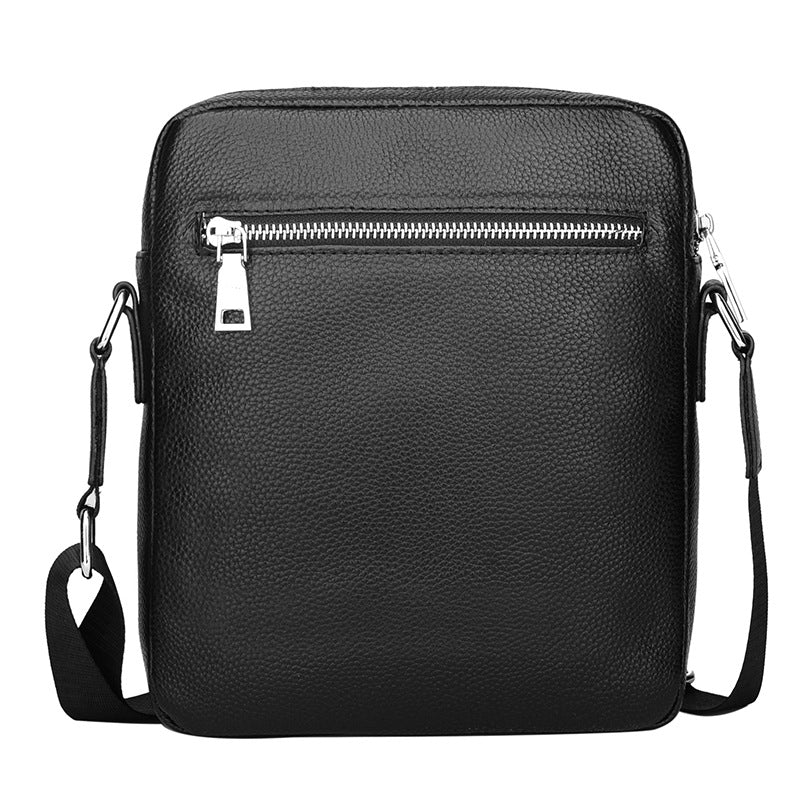 Men's First Layer Cowhide Leather Waterproof Hard-wearing Men's Shoulder Bags