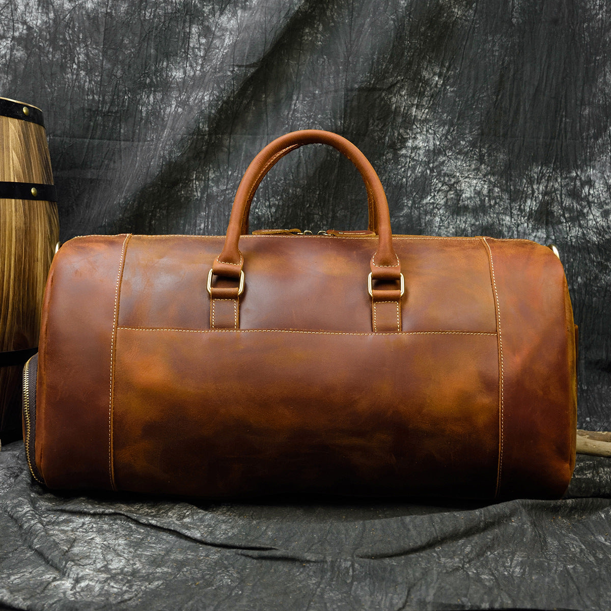 Men's Leather Traveling Large Capacity Cowhide With Travel Bags