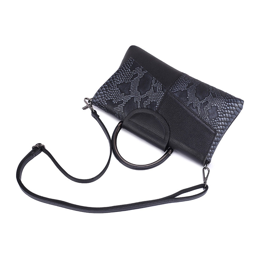 Women's Pattern Genuine Leather Soft Cattlehide Fashion Handbags