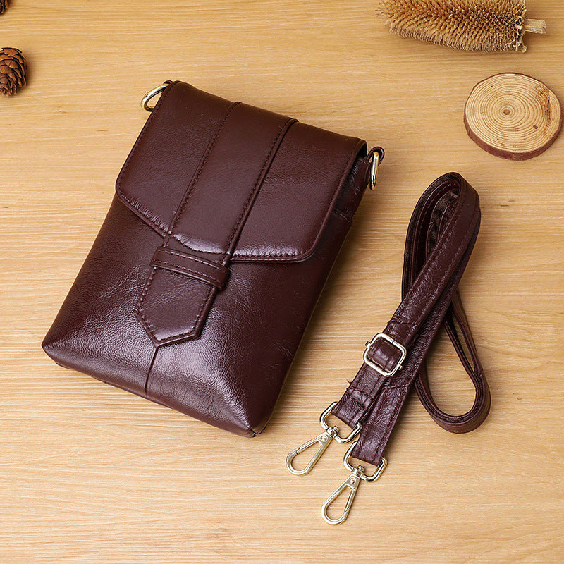 Women's Leather Korean Mini Cowhide Fashion Small Square Bags