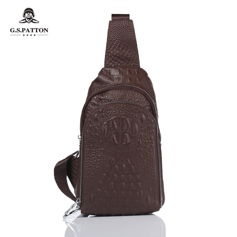 Men's Elegant Classy Leather Crocodile Genuine Bags