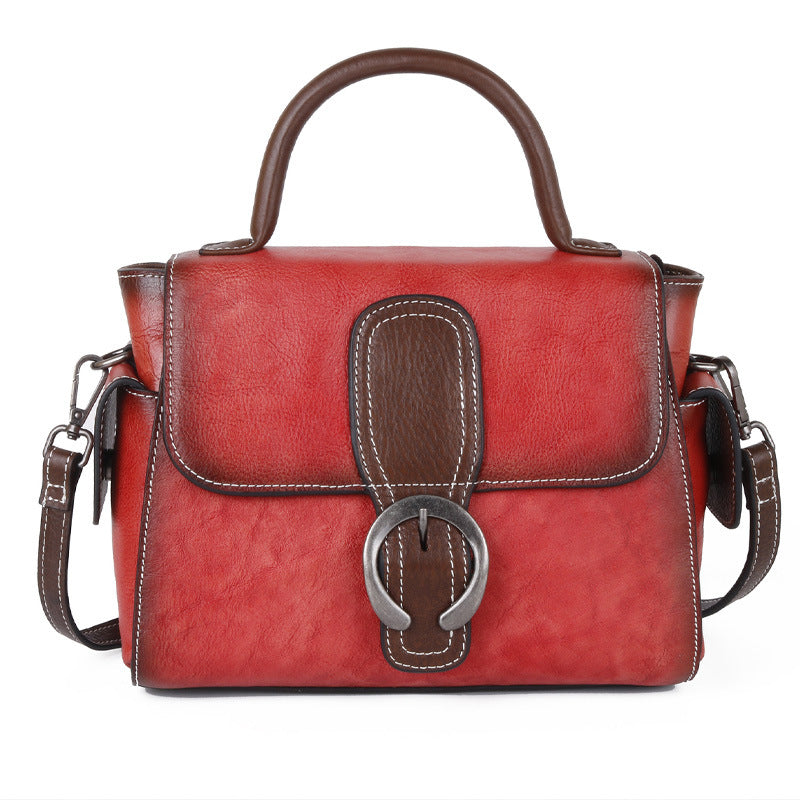 Women's Retro First Layer Cattlehide Leather Fashion Etc. Shoulder Bags