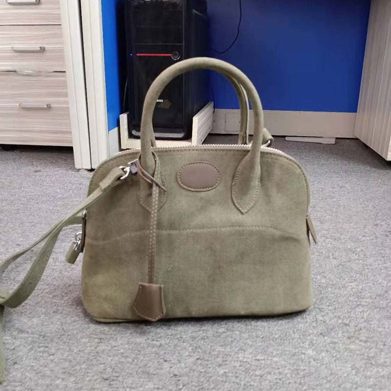 Women's Fashion Classic Retro Canvas Shell Iti Handbags