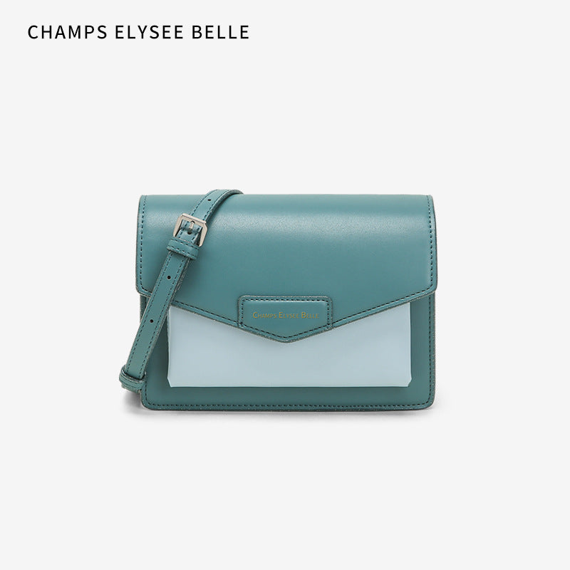 Women's Fashion Color Contrast One Niche Wide Shoulder Bags