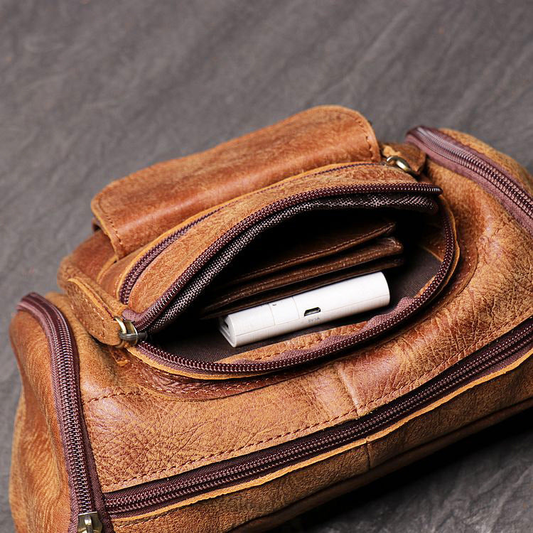 Women's & Men's & Leather Matte Top Layer Bags