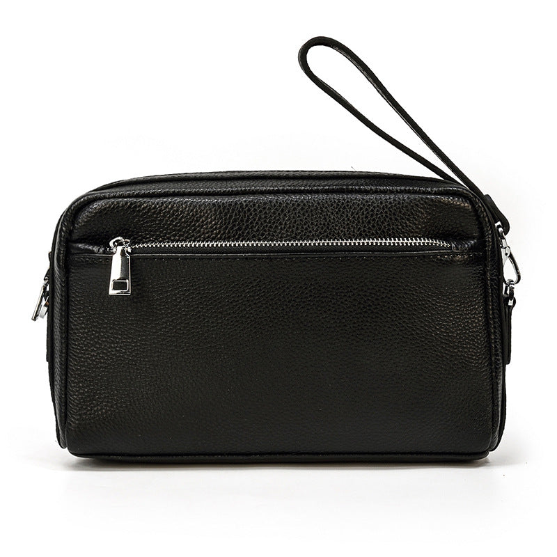 Women's & Men's & Leather Fashion Black Clutch Multifunctional Men's Handbags