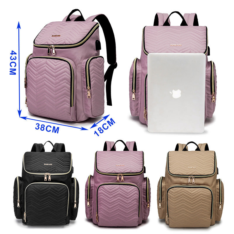 Women's Fashion Embroidered Mummy Maternity Multifunctional Large Bags