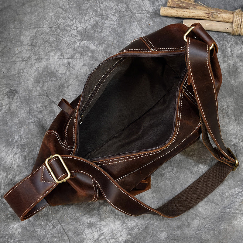 Men's Attractive Retro Leather Crazy Horse Bags