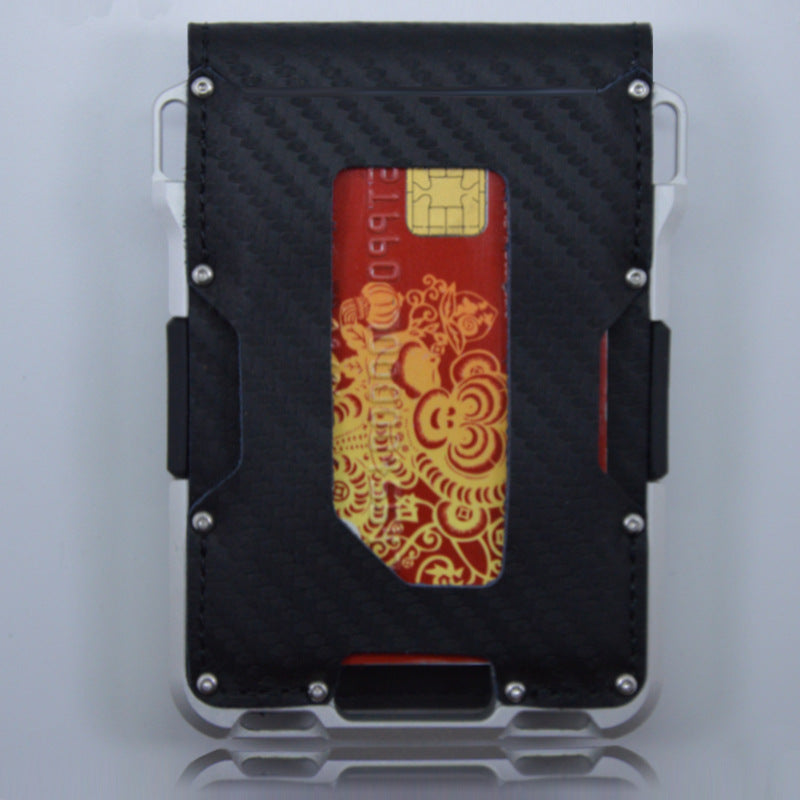 Men's Charming Brush Metal Aluminum Alloy Card Holder