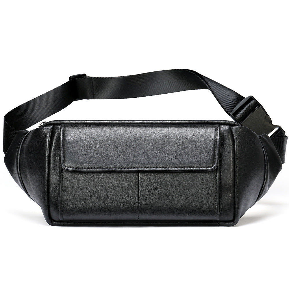 Men's Leather Running Leisure Cashier Multifunctional Hip Men's Messenger Bags