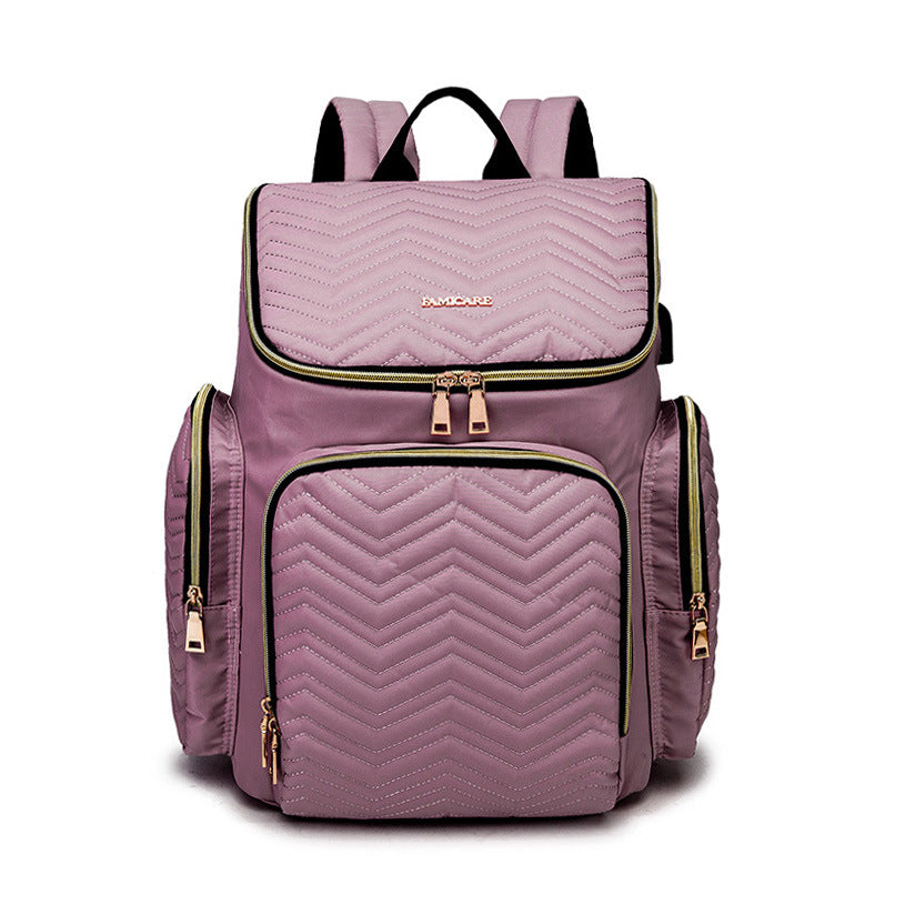 Women's Fashion Embroidered Mummy Maternity Multifunctional Large Bags